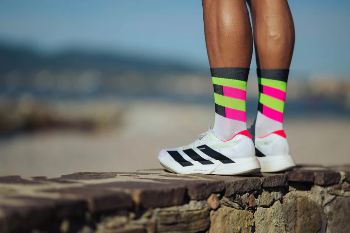 Incylence Unisex's Ultralight High-Cut Running Socks (Spirals)