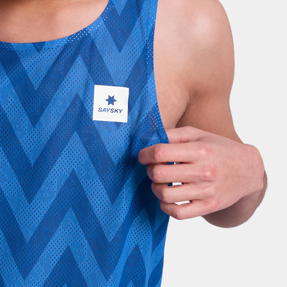 SAYSKY Men's Zig Zag Flow Air Singlet