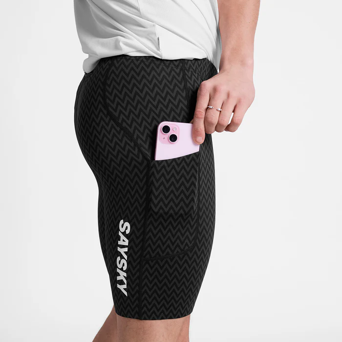 SAYSKY Men's Zig Zag Combat+ Short Tights 9"