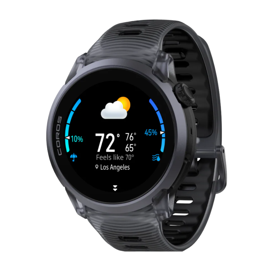 Coros Pace 4 Multisport Watch (Black Crystal Silicon Band)