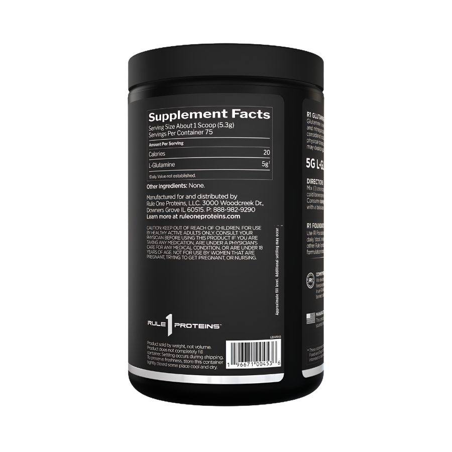 R1 Glutamine Micronized Glutamine L-Glutamine (75 Servings)
