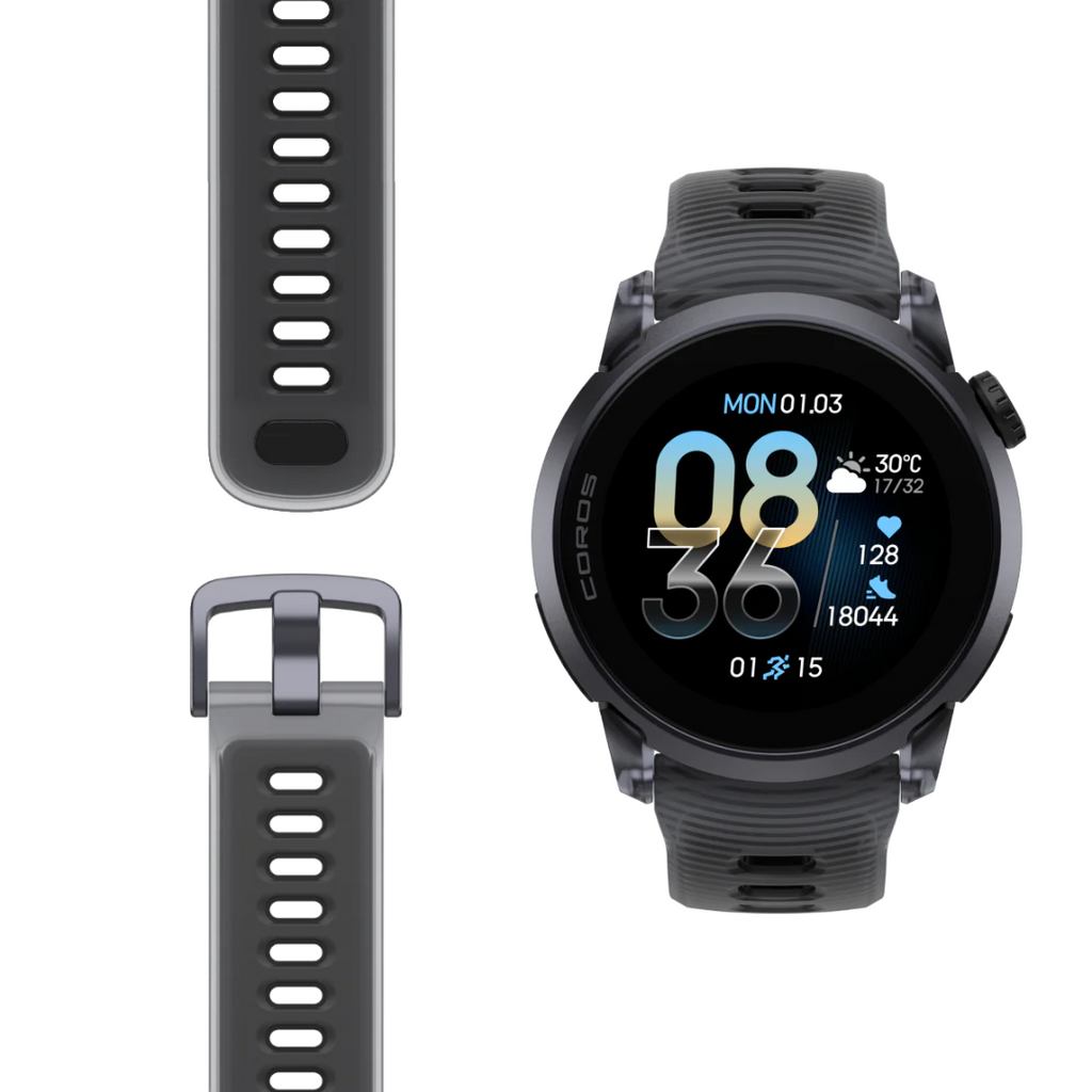 Coros Pace 4 Multisport Watch (Black Crystal Silicon Band)