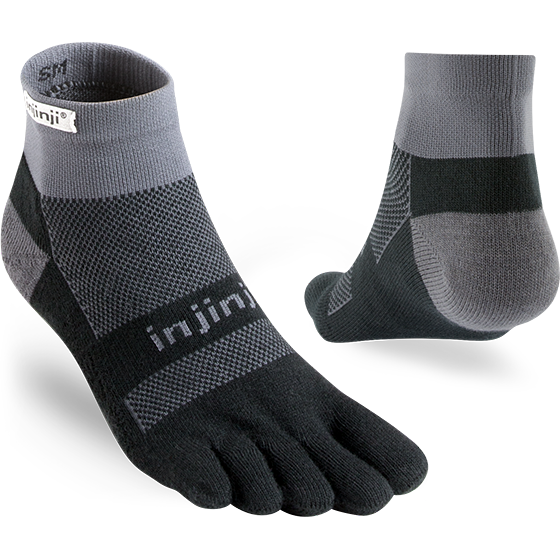 injinji Unisex's Run Midweight Mini‑Crew Socks (203230)