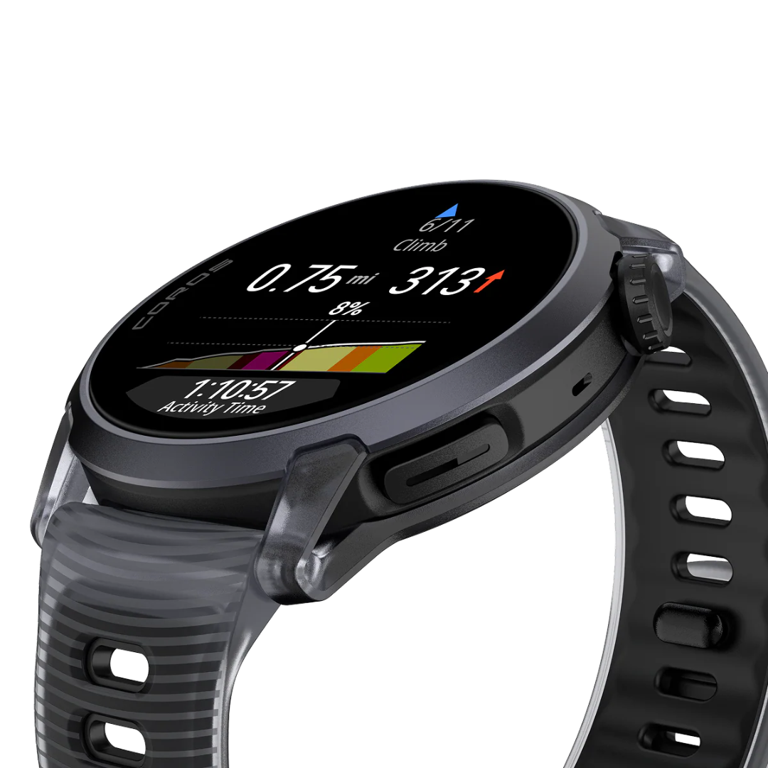 Coros Pace 4 Multisport Watch (Black Crystal Silicon Band)