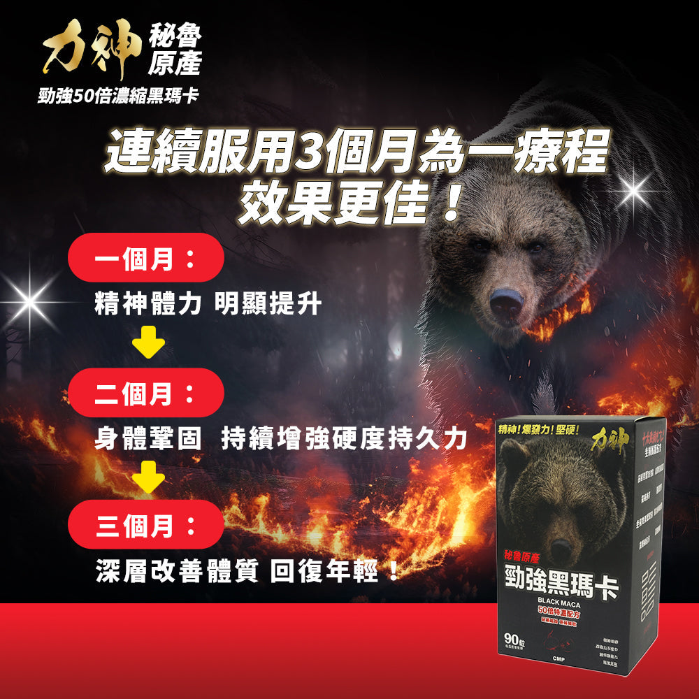 Lishen Black Maca 90 Capsules (50:1 Concentrated Formula)