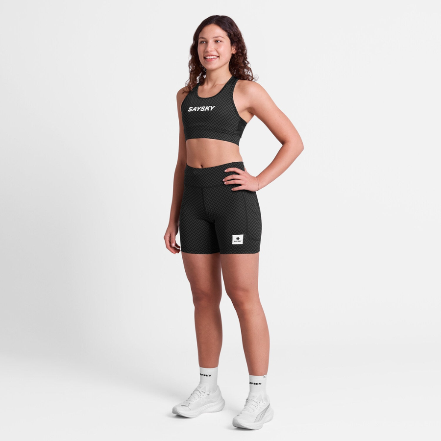 SAYSKY Women's Zig Zag Combat Sports Bra