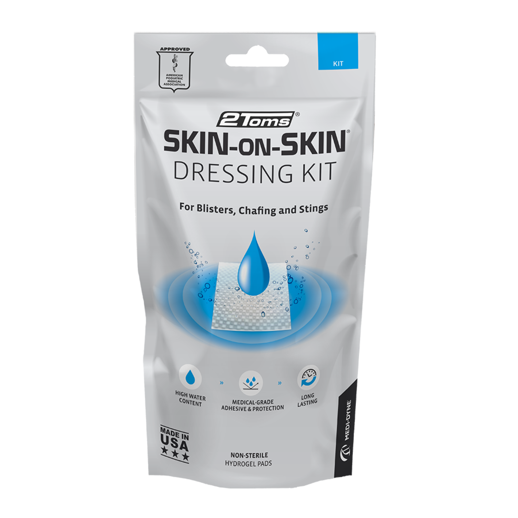 2Toms Skin-on-Skin Dressing Kit For Blister Treatment