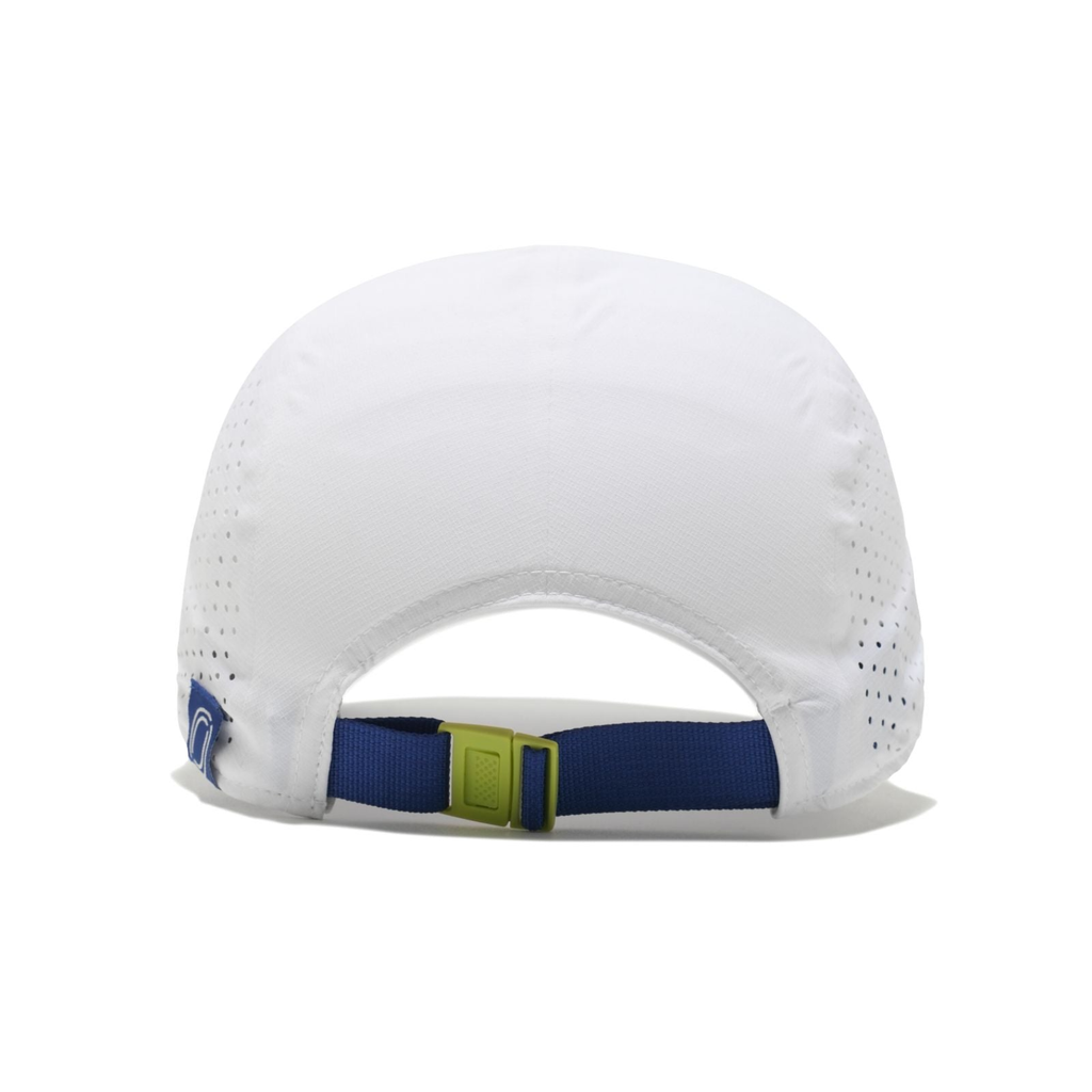 One Running Performance Running Hat (White - Blue Logo)