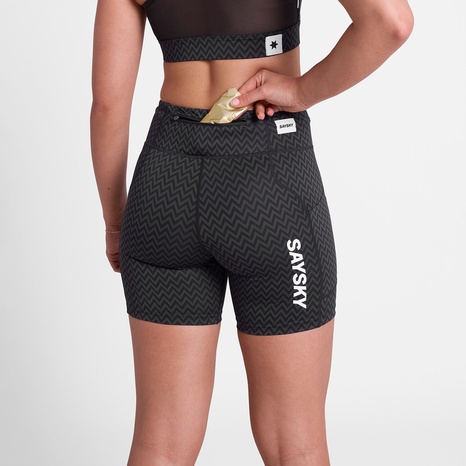 SAYSKY Women's Zig Zag Combat+ Short Tights 7"