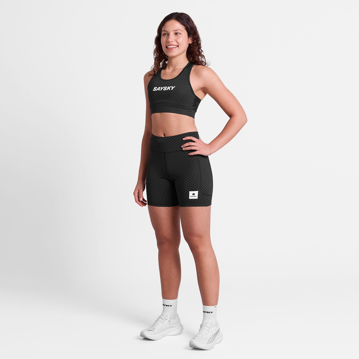 SAYSKY Women's Zig Zag Combat+ Short Tights 7"