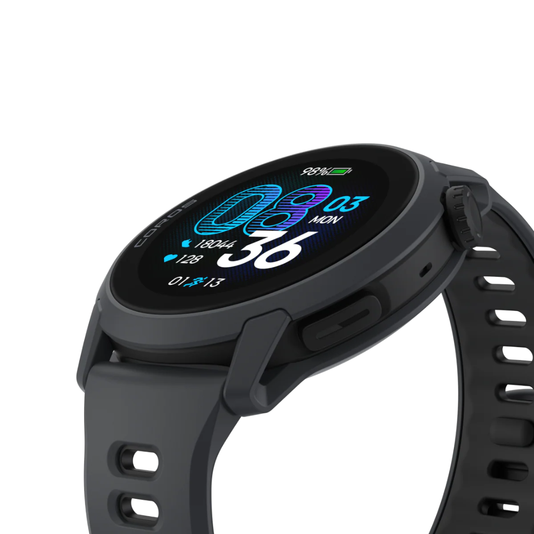 Coros Pace 4 Multisport Watch (Black Silicon Band)