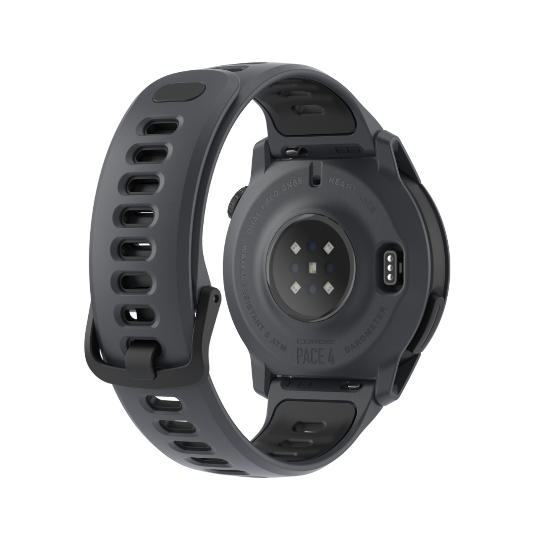 Coros Pace 4 Multisport Watch (Black Silicon Band)