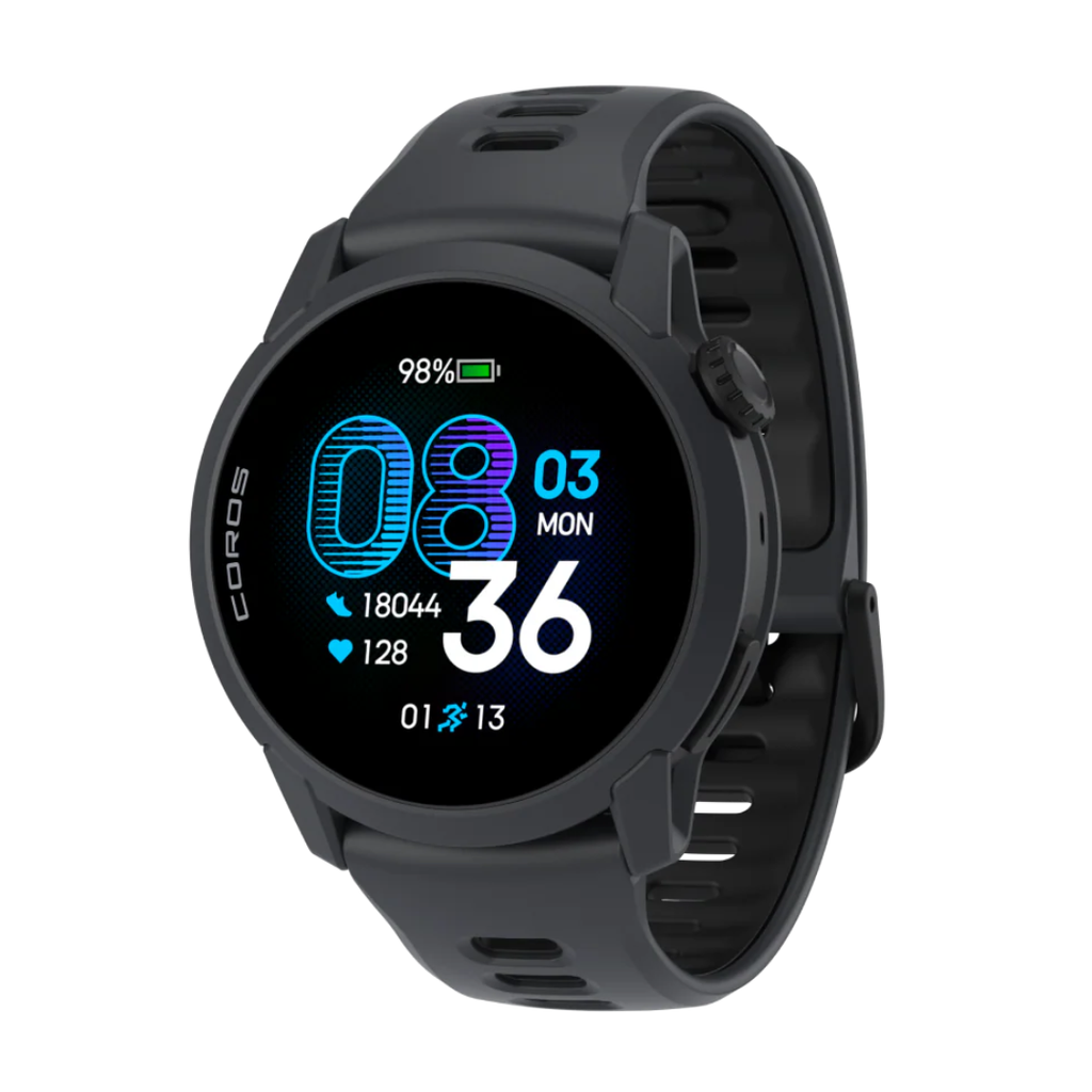 Coros Pace 4 Multisport Watch (Black Silicon Band)