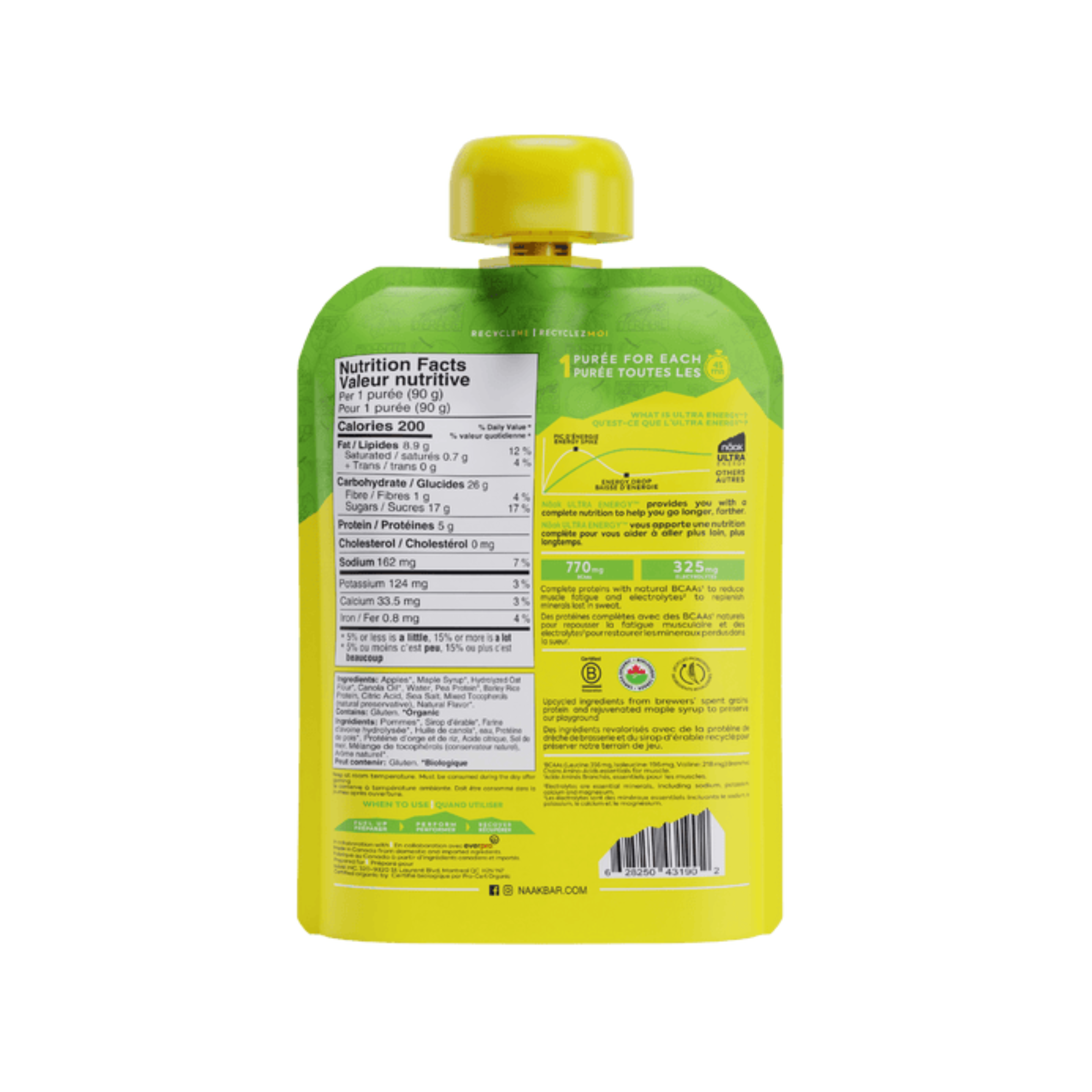Naak Ultra Energy Puree 200 Calories (Apple)