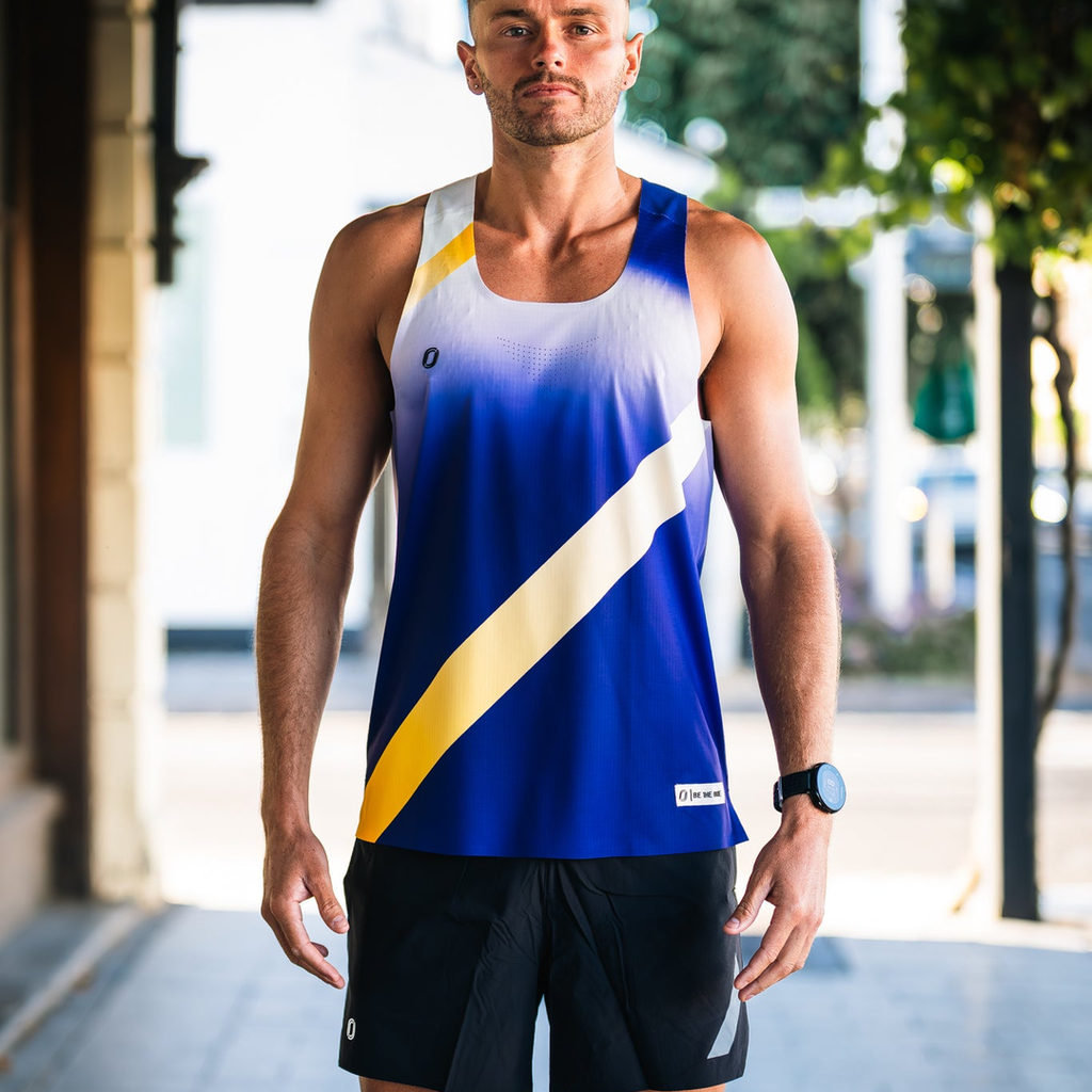 One Running Men's Victory Speed Tech Singlet (Obsidian)