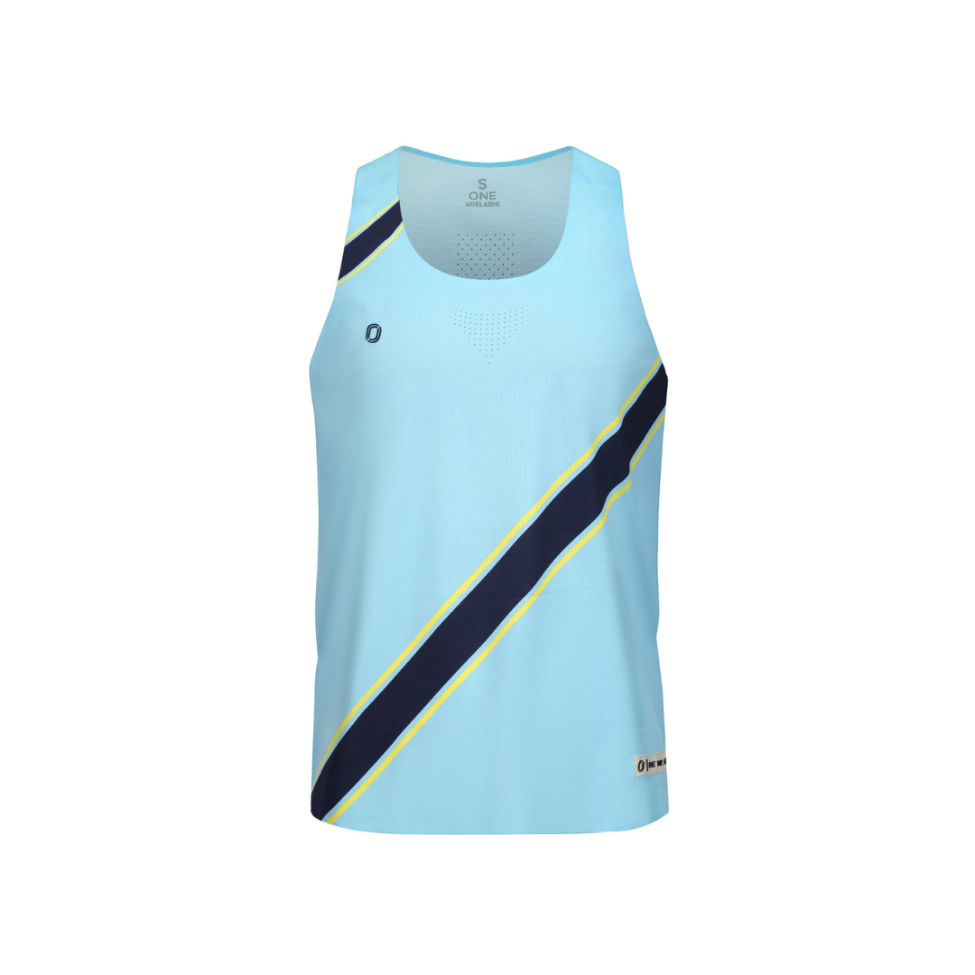 One Running Men's Victory Speed Tech Singlet (Sky)