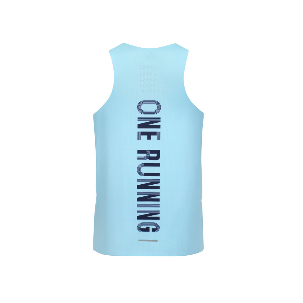 One Running Men's Victory Speed Tech Singlet (Sky)