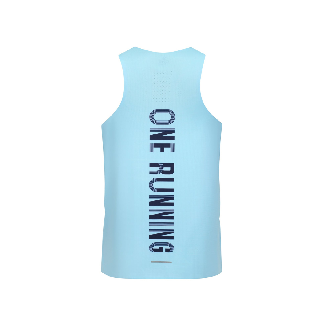 One Running Men's Victory Speed Tech Singlet (Sky)