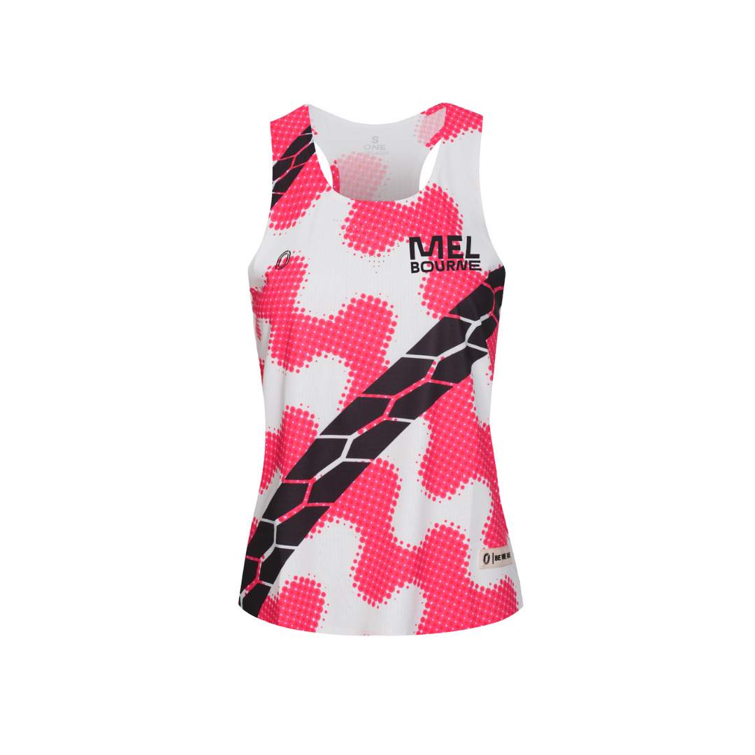 One Running Women's Victory Speed Tech Singlet Limited Release Melbourne 2025