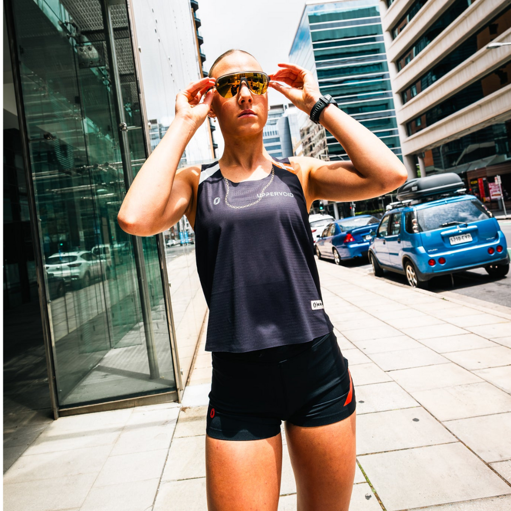 One Running Women's Victory Speed Tech Singlet OR X Uppervoid - 24k