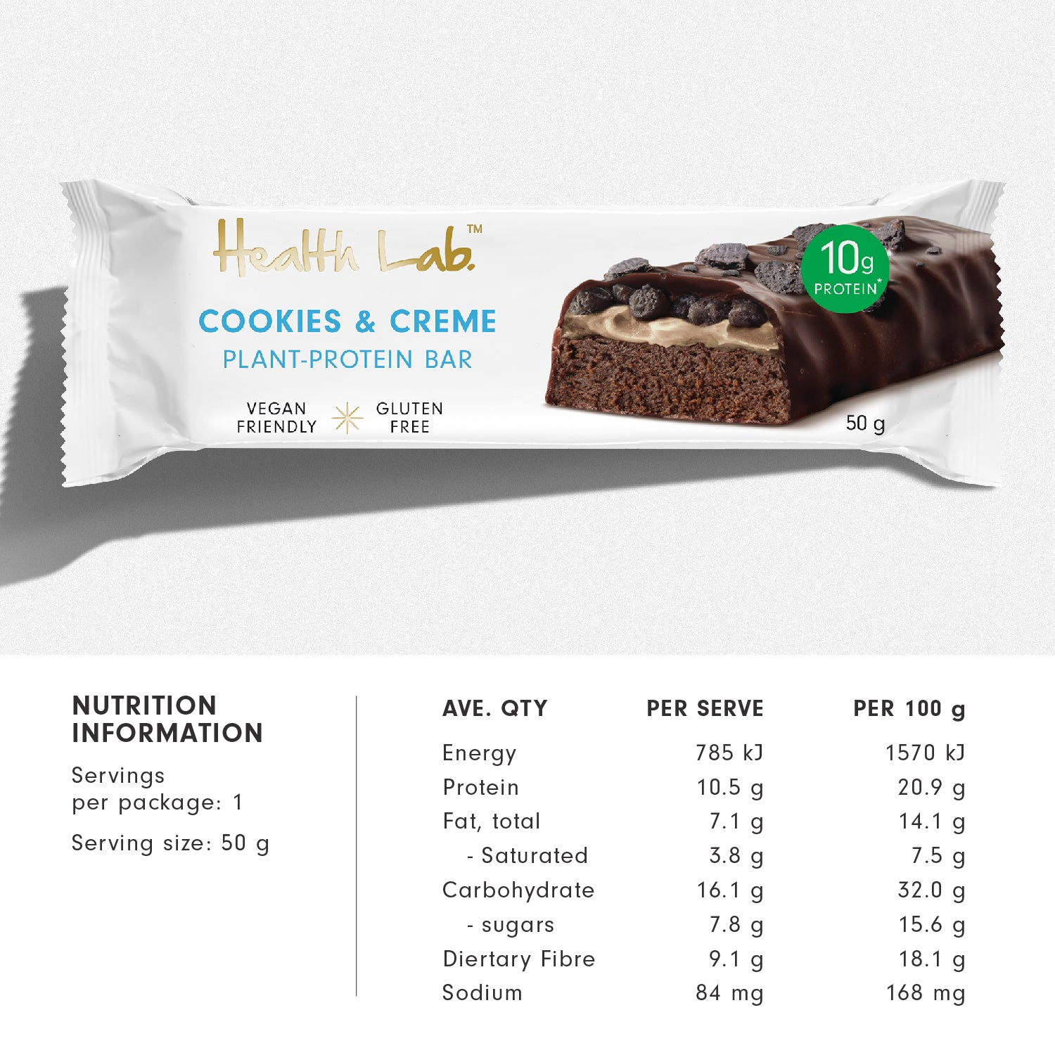 Health Lab Plant-Protein Bar (50g)