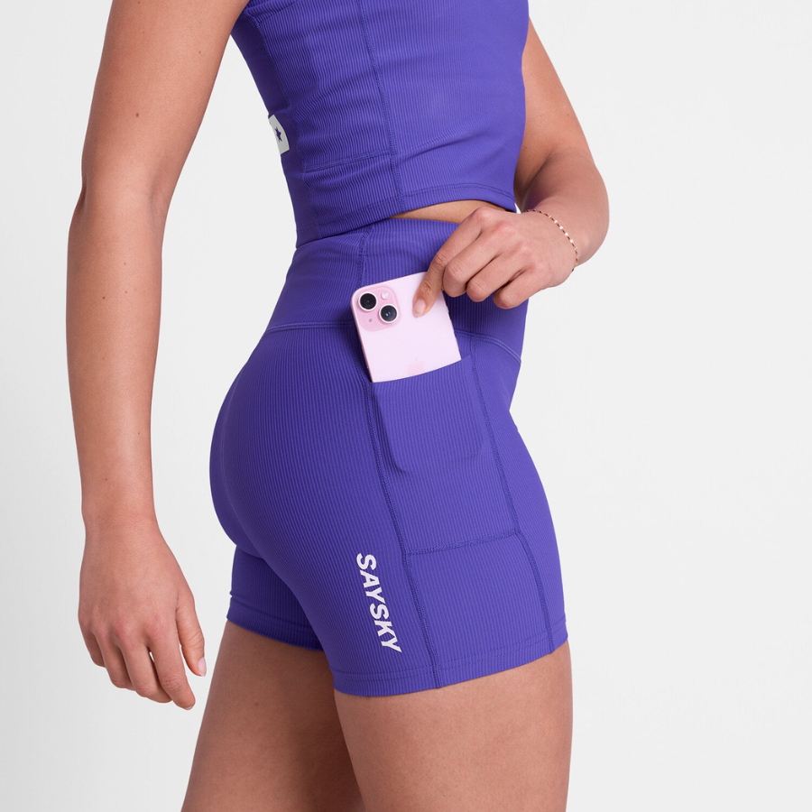 SAYSKY Women's  Combat+ Rib Short Tights 4"