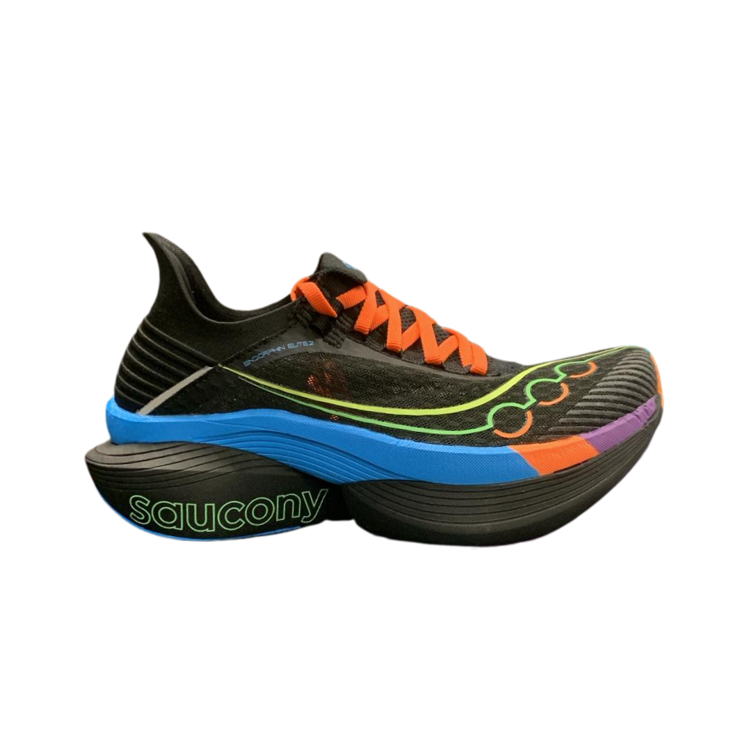Saucony Unisex's Endorphin Elite 2 Road Running Shoes (Black/ Vizi)
