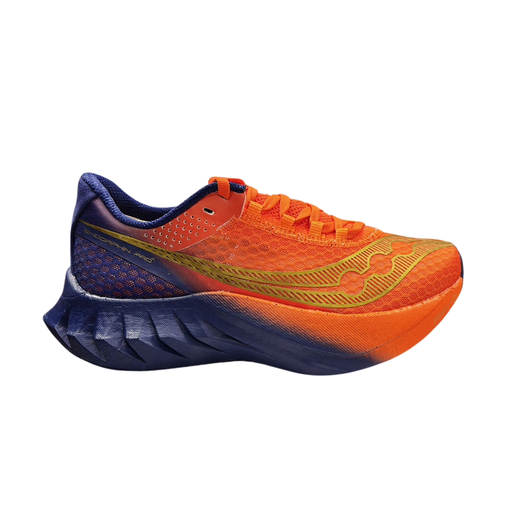 Saucony Unisex's Endorphin Pro 4 Road Running  Shoes (Pepper/ Navy)