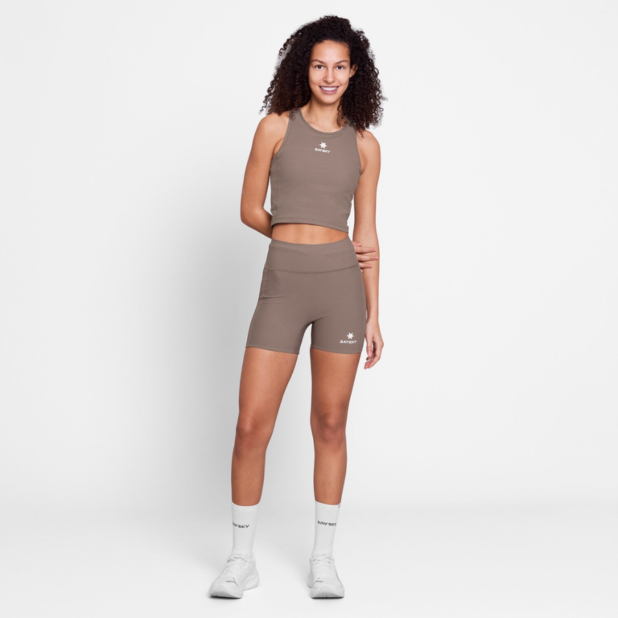 SAYSKY Women's  Combat+ Rib Short Tights 4"