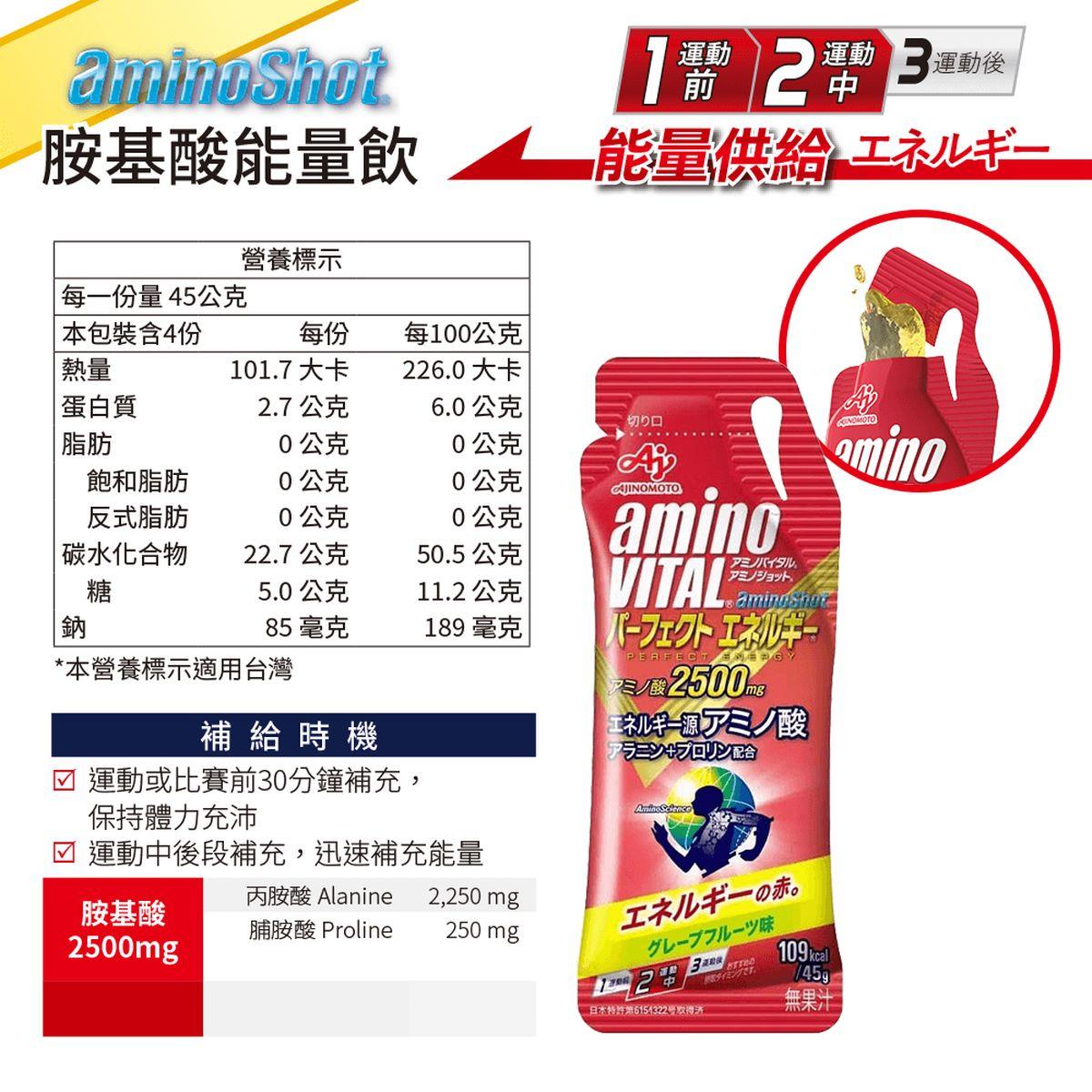 Aminovital Shot Power Gel 4P/Box (45g)