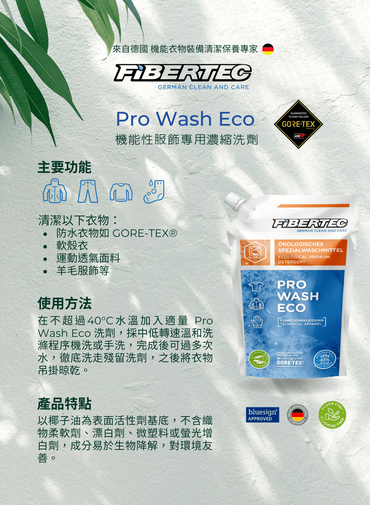 Fibertec Pro Wash Eco Refillpouch