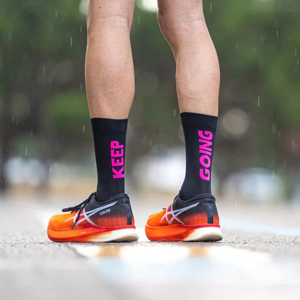 Sporcks Keep Going Black Running Socks