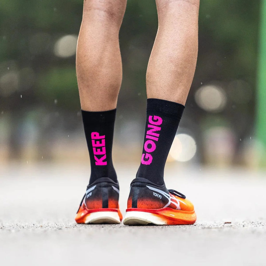 Sporcks Keep Going Black Running Socks