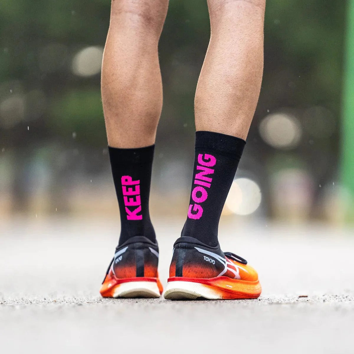Sporcks Keep Going Black Running Socks