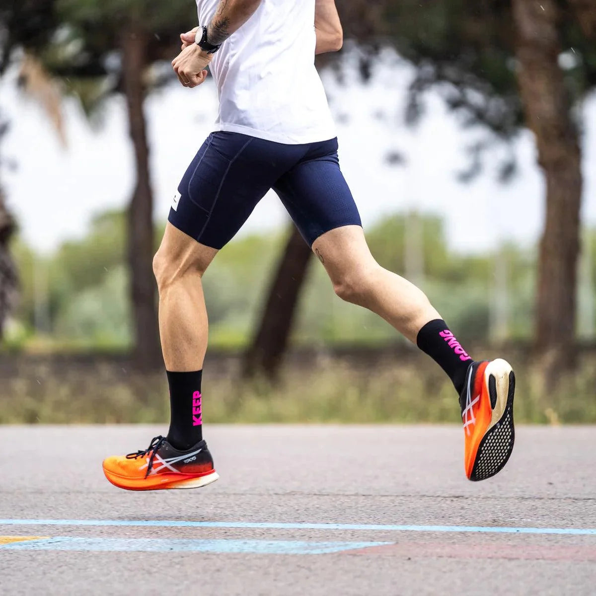Sporcks Keep Going Black Running Socks