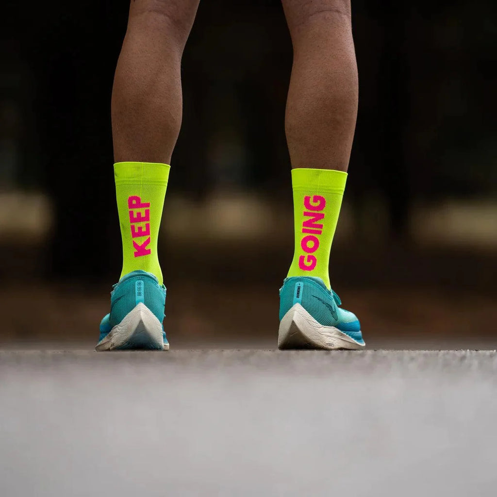 Sporcks Keep Going Yellow Running Socks
