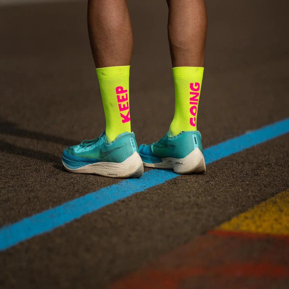 Sporcks Keep Going Yellow Running Socks