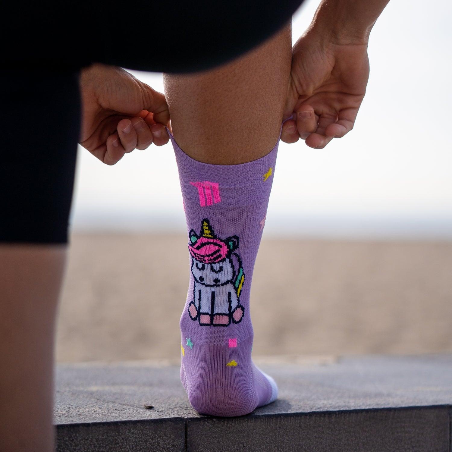 Sporcks Stay Magic Purple Running Socks