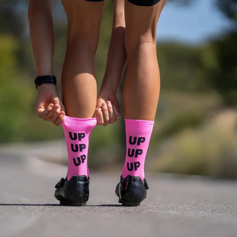 Sporcks Up Up Up Pink Cycling Socks