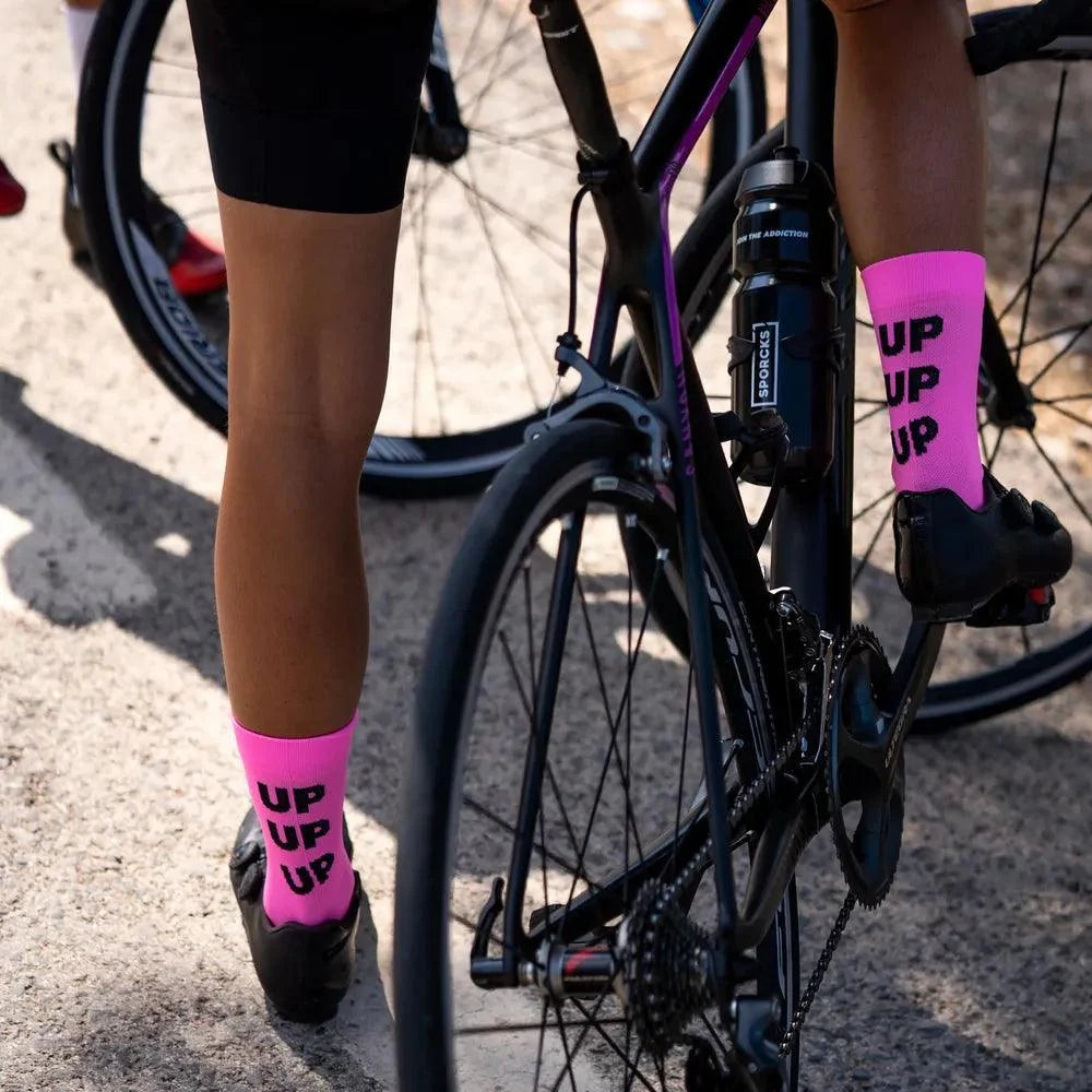 Sporcks Up Up Up Pink Cycling Socks