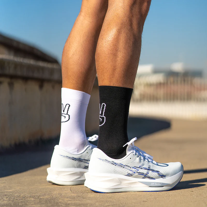 Sporcks Up Black & White Running Socks