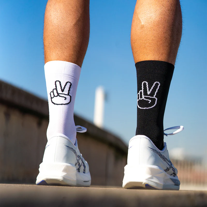 Sporcks Up Black & White Running Socks
